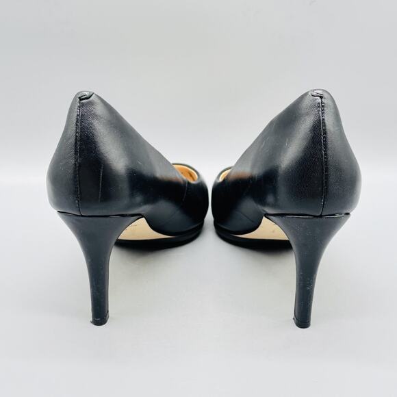 Cole Haan Shoes Womens 8.5 Black Leather Grand Ambition Pumps Pointed Toe Heels - Picture 8 of 13